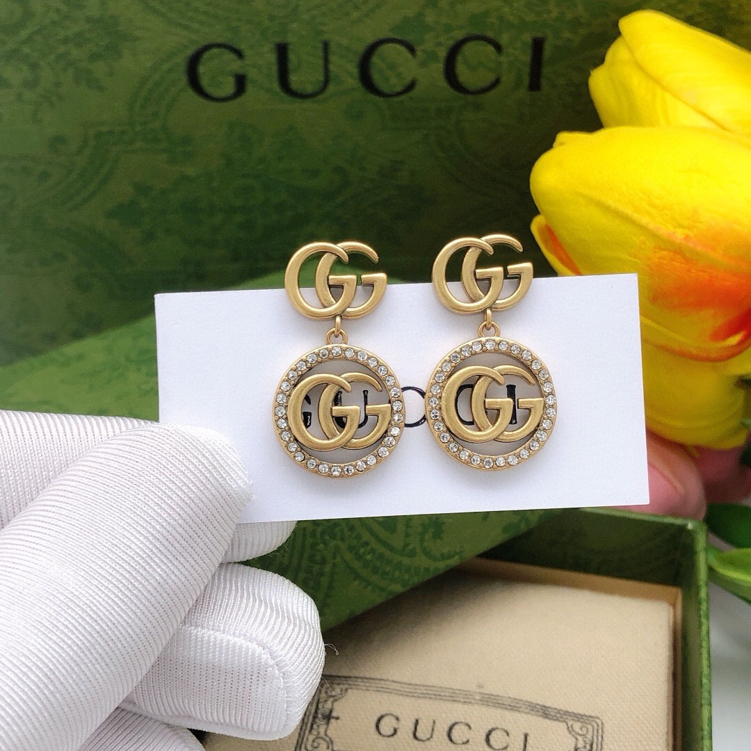 Gucci Circular Crystal Accent Earrings - album image 2
