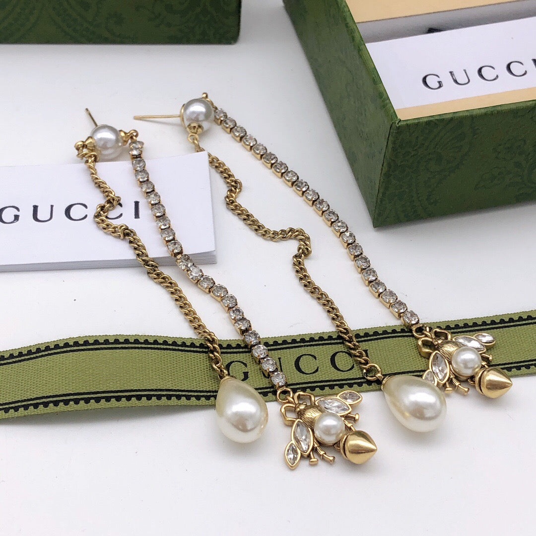 Gucci Bee Teardrop Tassel Earrings - album image 2