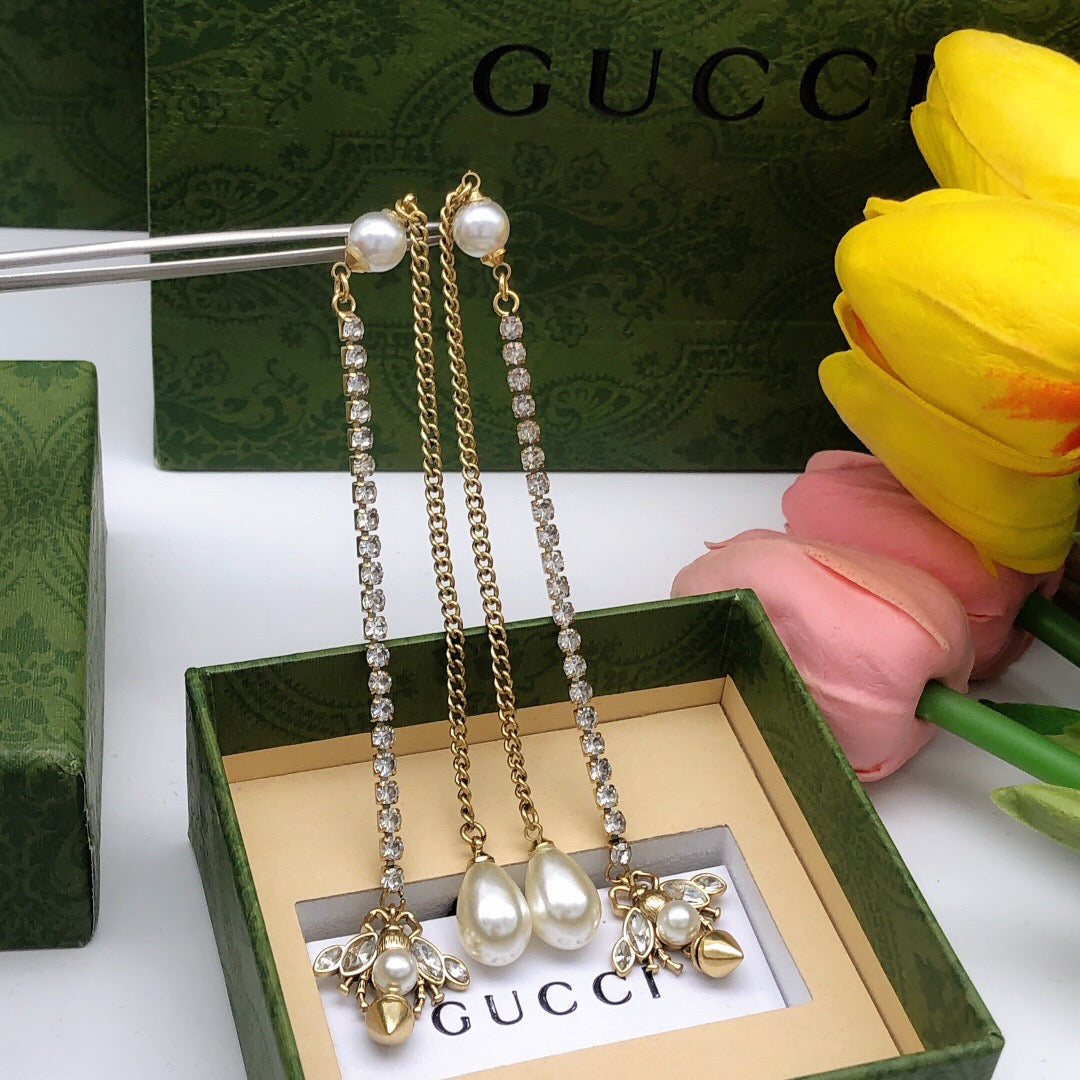 Gucci Bee Teardrop Tassel Earrings - album image 5