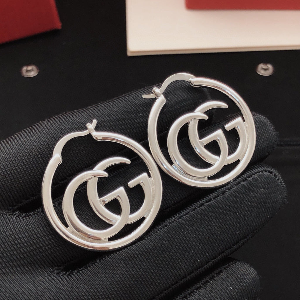 Gucci Silver-Tone Polished Earrings - album image 1