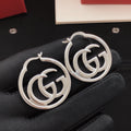 Gucci Silver-Tone Polished Earrings - album image 1