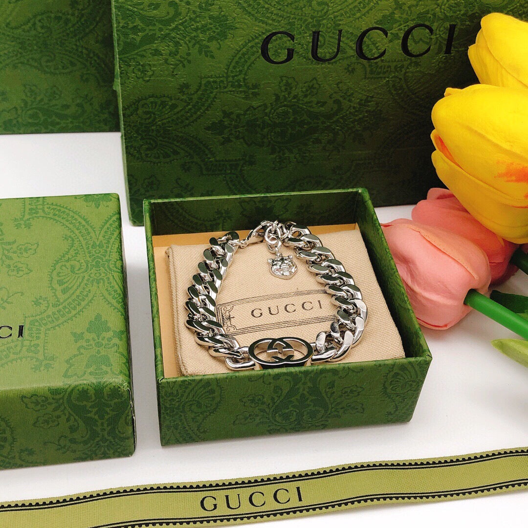 Gucci Interlocking G Silver-Tone Bracelet - album image 5
