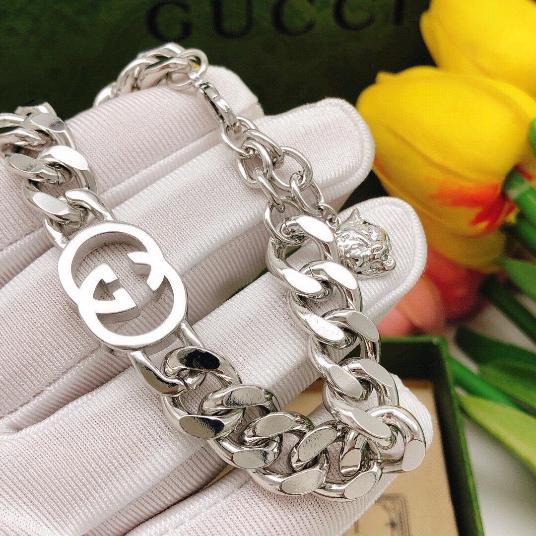 Gucci Interlocking G Silver-Tone Bracelet - album image 4