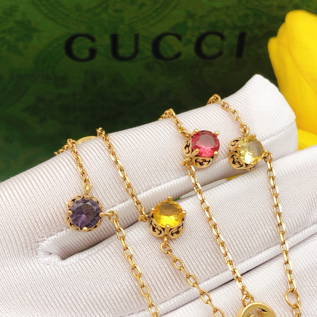 Gucci Multicolor Crystal Accent Necklace - album image 6