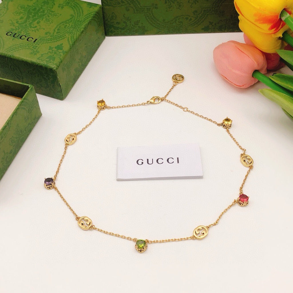 Gucci Multicolor Crystal Accent Necklace - album image 7