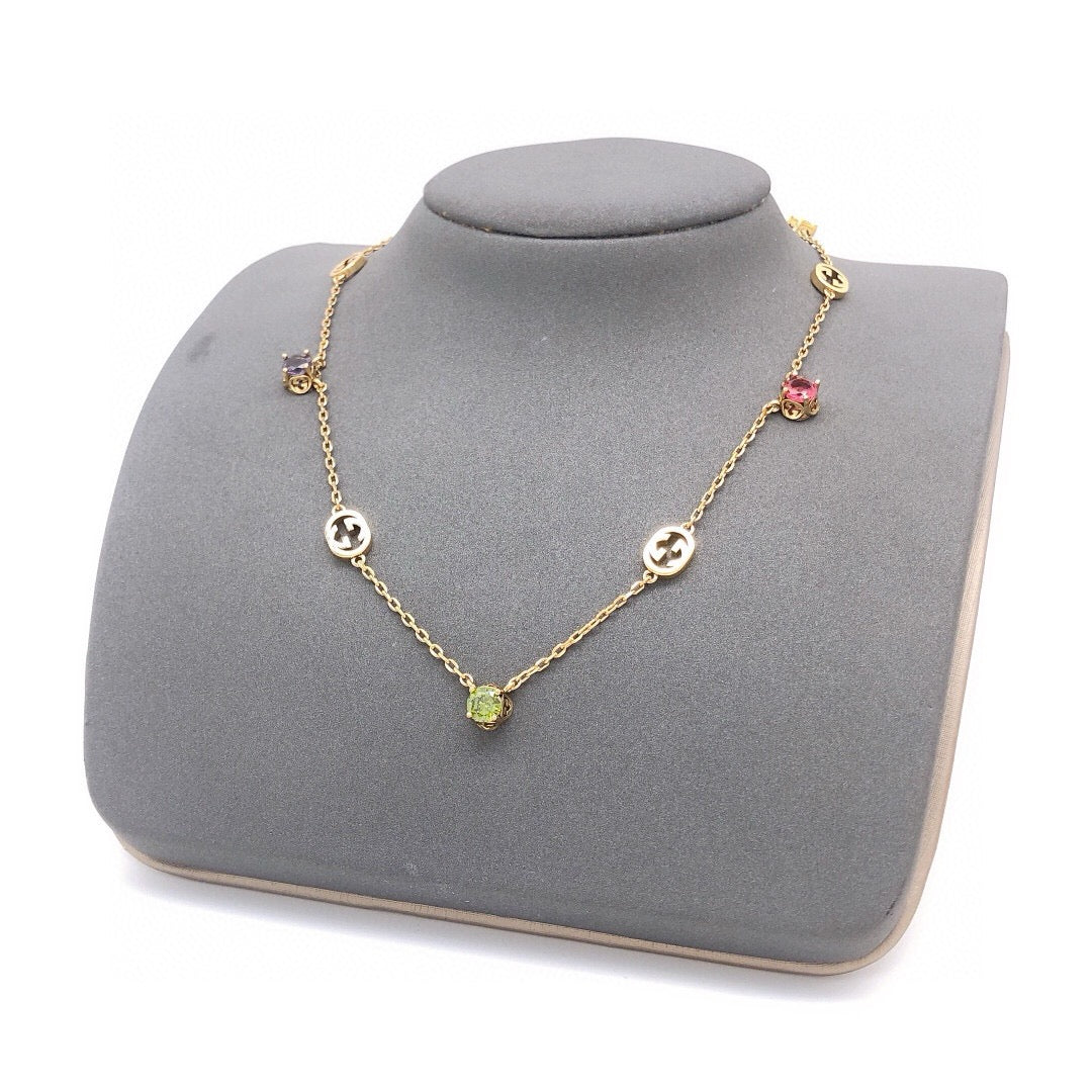 Gucci Multicolor Crystal Accent Necklace - album image 1