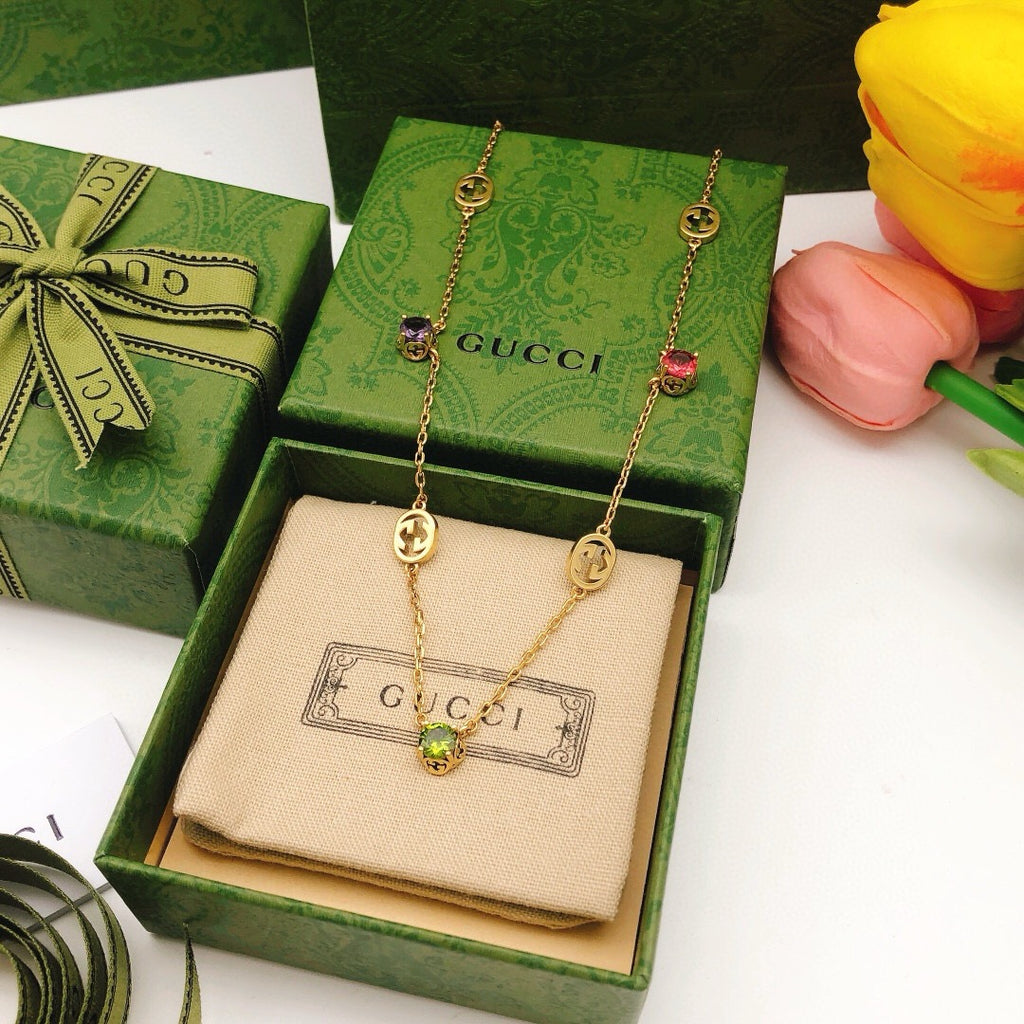 Gucci Multicolor Crystal Accent Necklace - album image 3