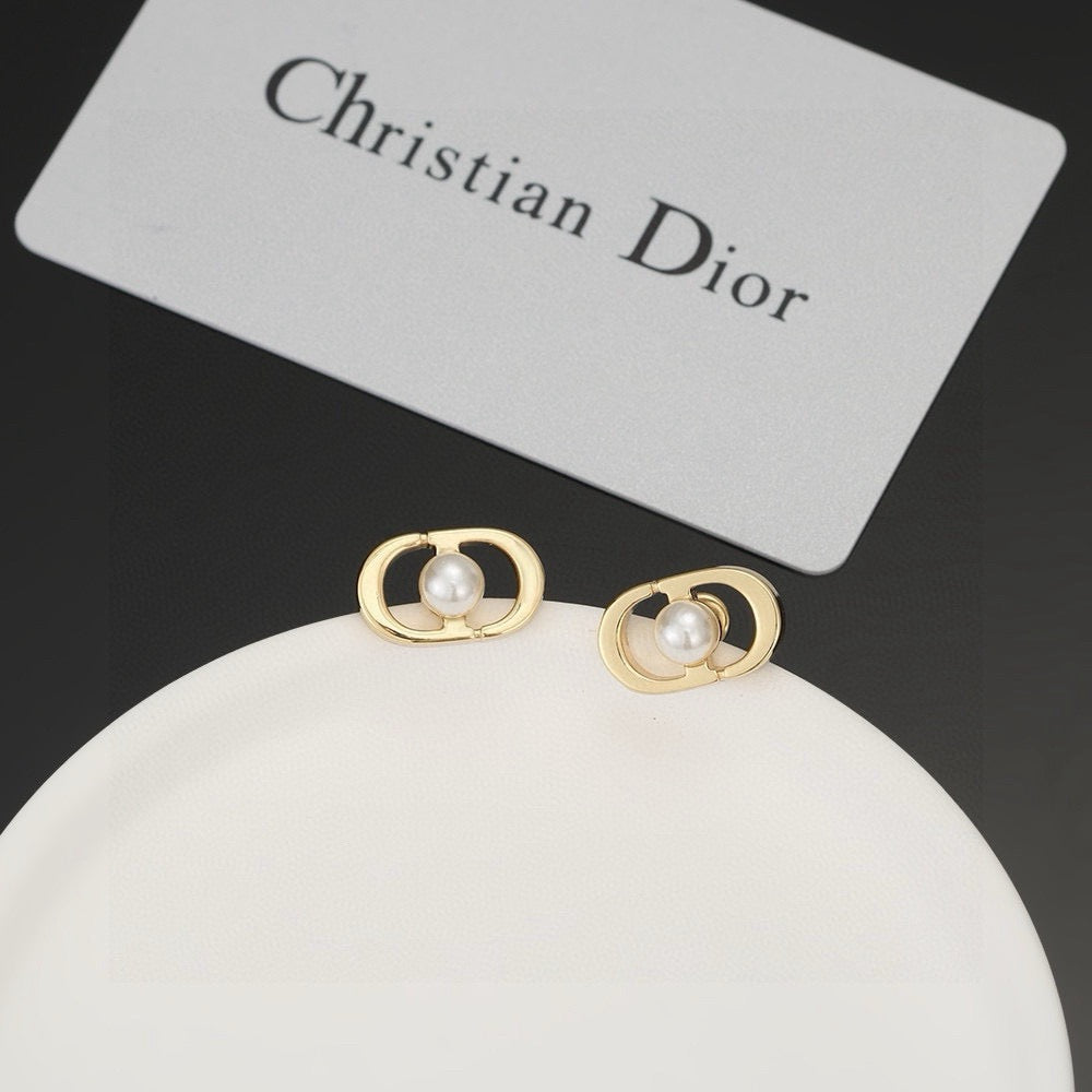 Dior Polished Oval CD Stud Earrings - product image 15