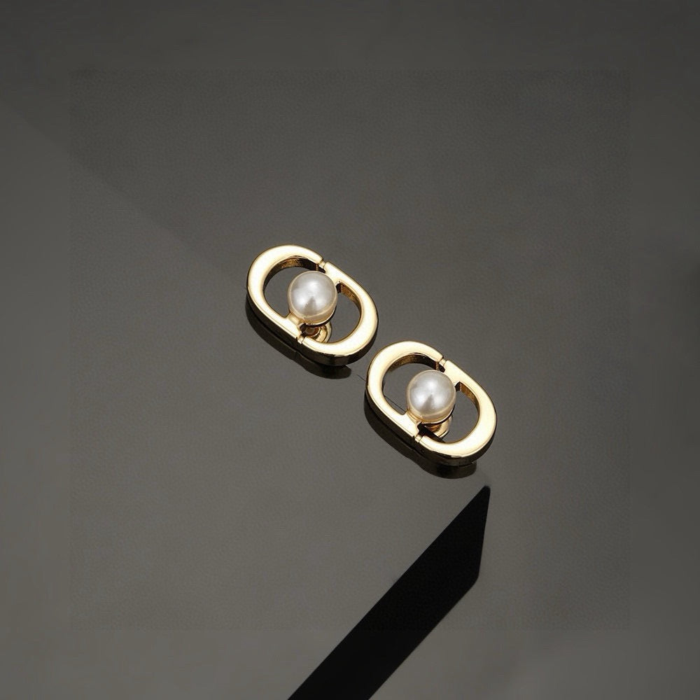 Dior Polished Oval CD Stud Earrings - product image 14