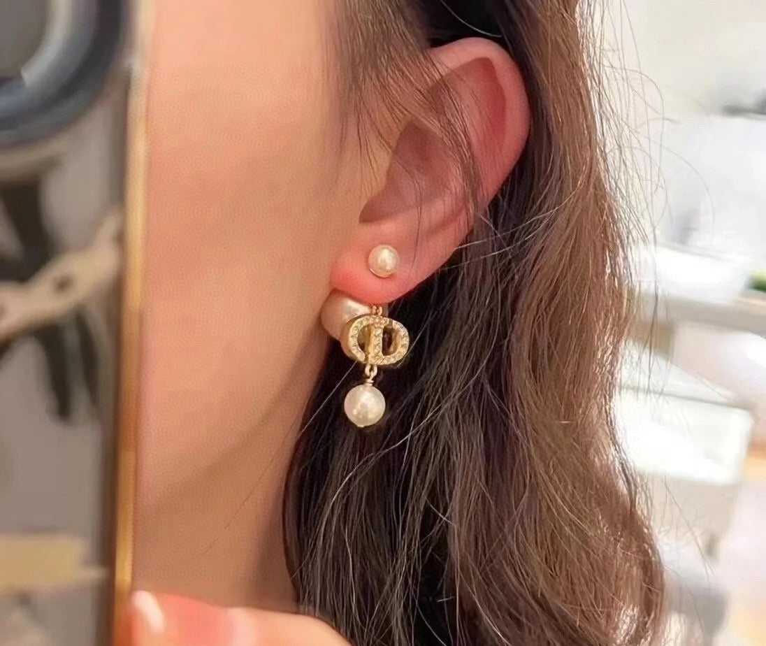 Dior Star Charm Pearl-Look Earrings - product image 3