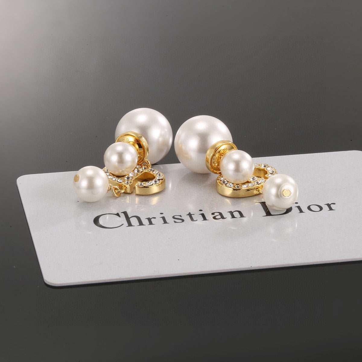 Dior Star Charm Pearl-Look Earrings - product image 2