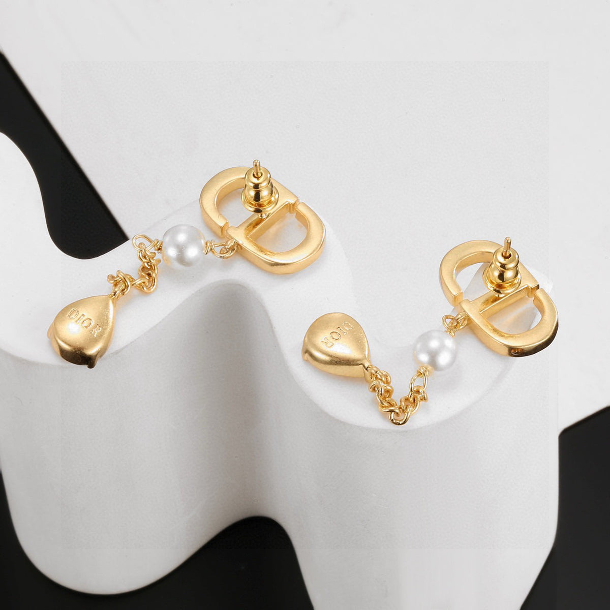 Dior CD Long Chain Teardrop Earrings - product image 16