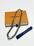 Louis Vuitton Silver-Tone Antiqued Chain Necklace - album image 1