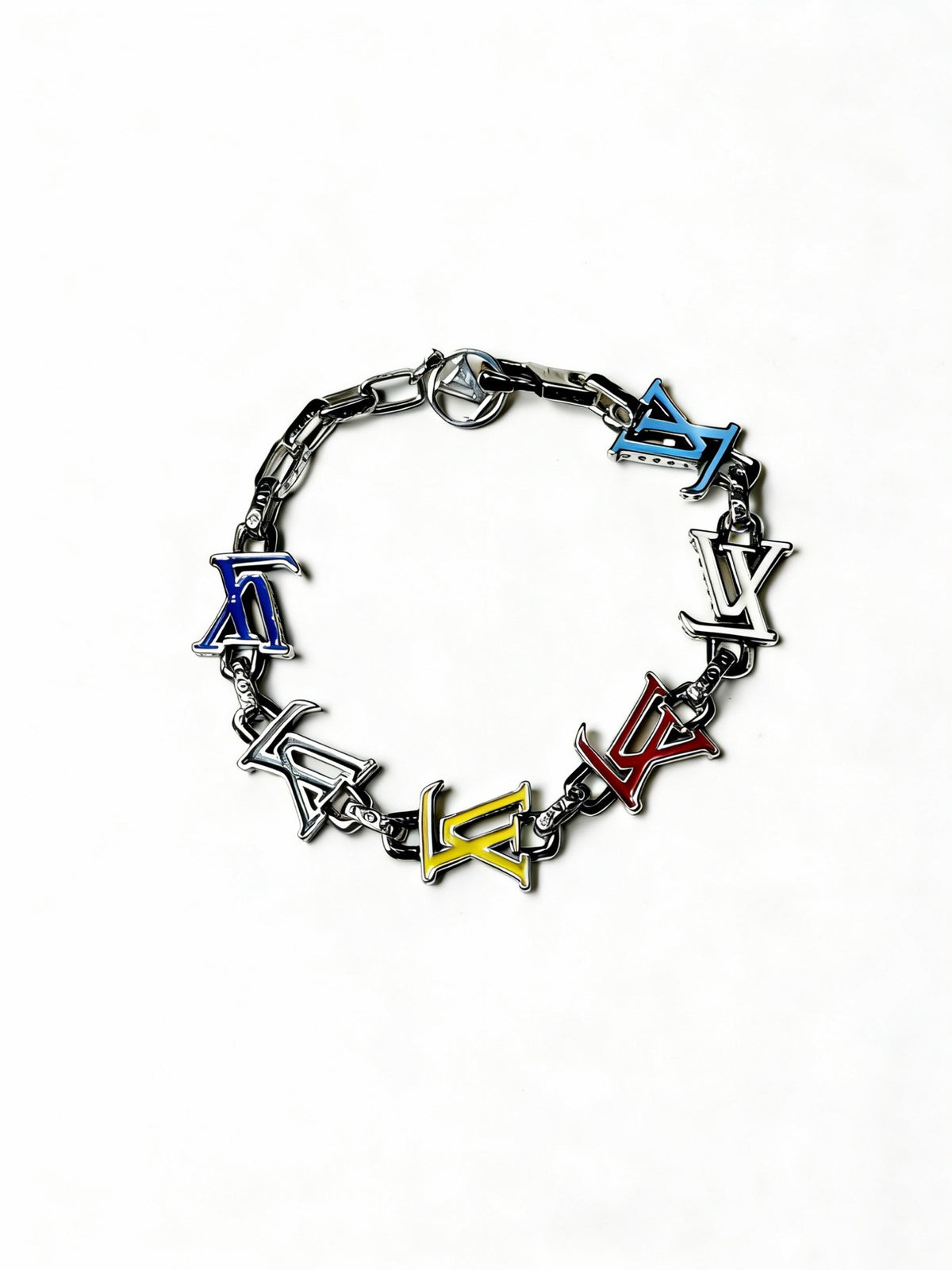 Louis Vuitton Silver-Tone Antiqued Cuban Link Chain Bracelet - album image 1