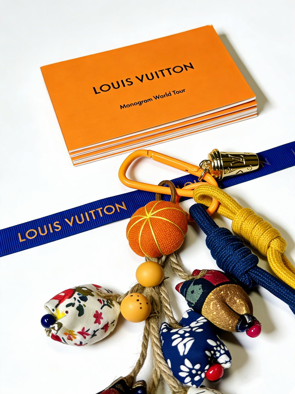 Louis Vuitton Multicolor Bag Charm with Yellow and Blue Straps - album image 3