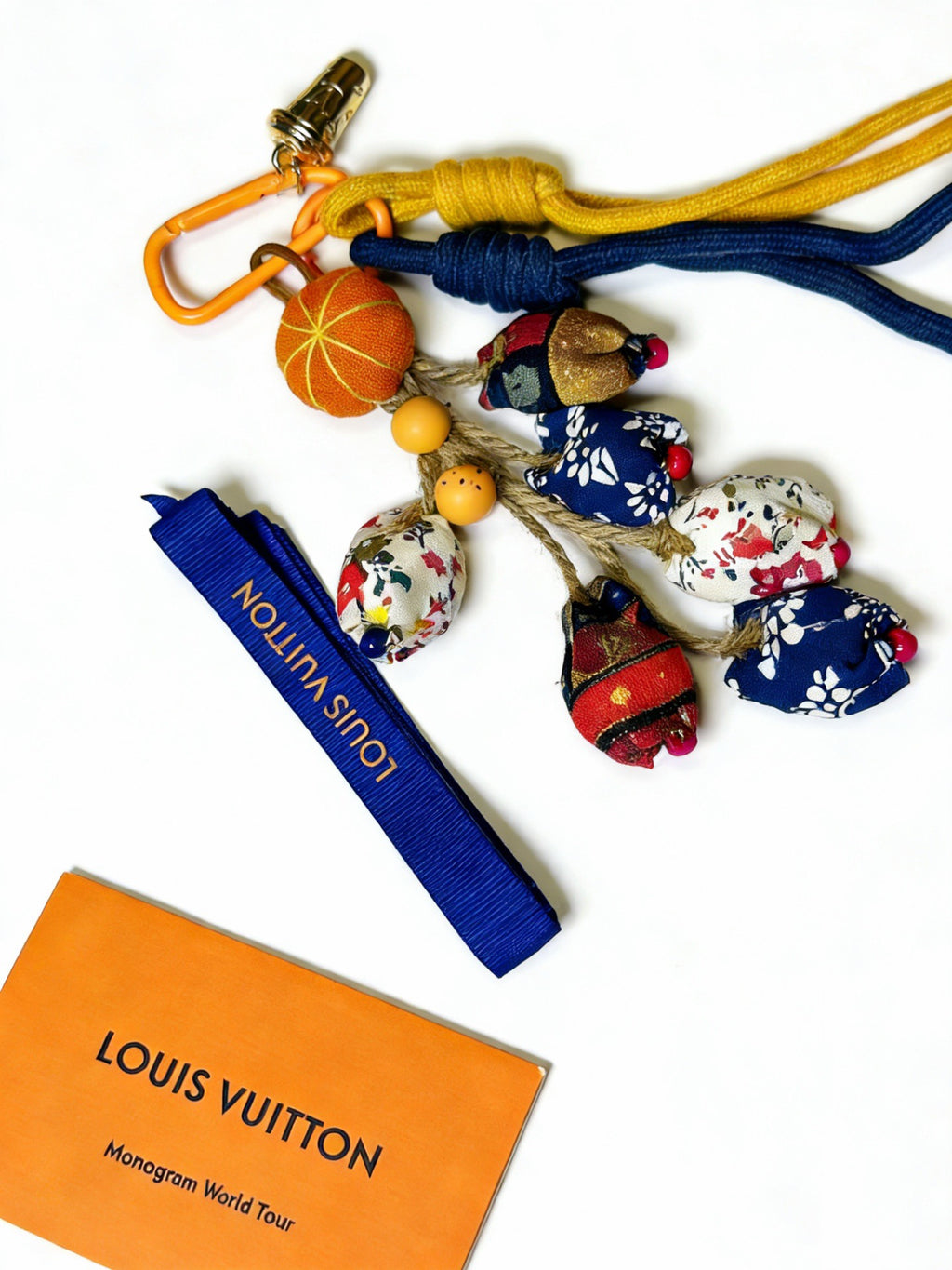 Louis Vuitton Multicolor Bag Charm with Yellow and Blue Straps - album image 7