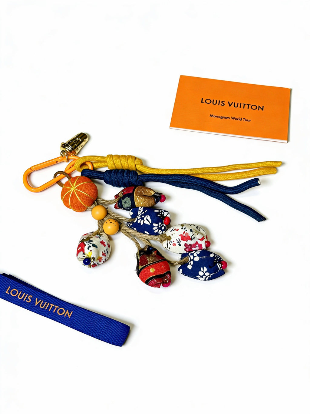 Louis Vuitton Multicolor Bag Charm with Yellow and Blue Straps - album image 6