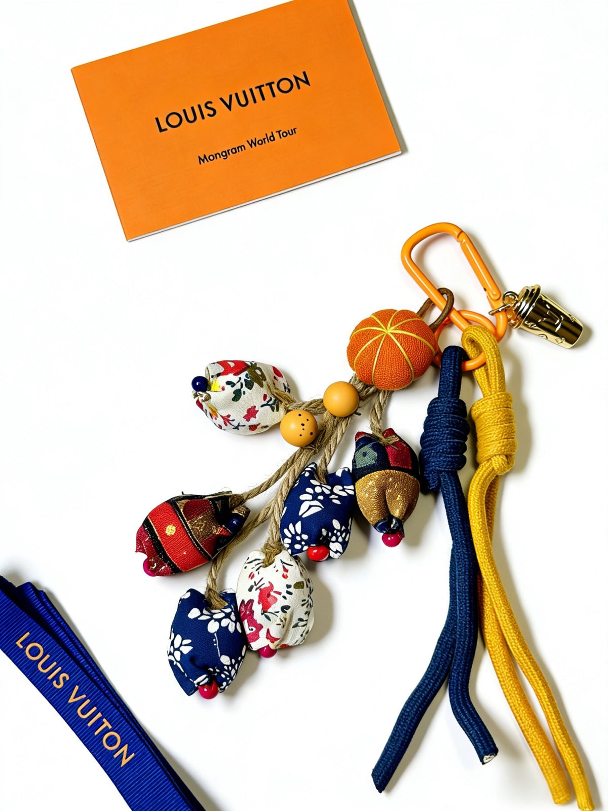 Louis Vuitton Multicolor Bag Charm with Yellow and Blue Straps - album image 8