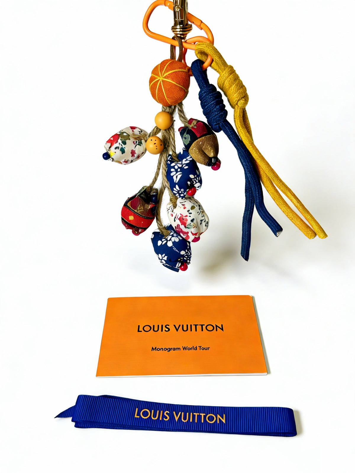 Louis Vuitton Multicolor Bag Charm with Yellow and Blue Straps - album image 4