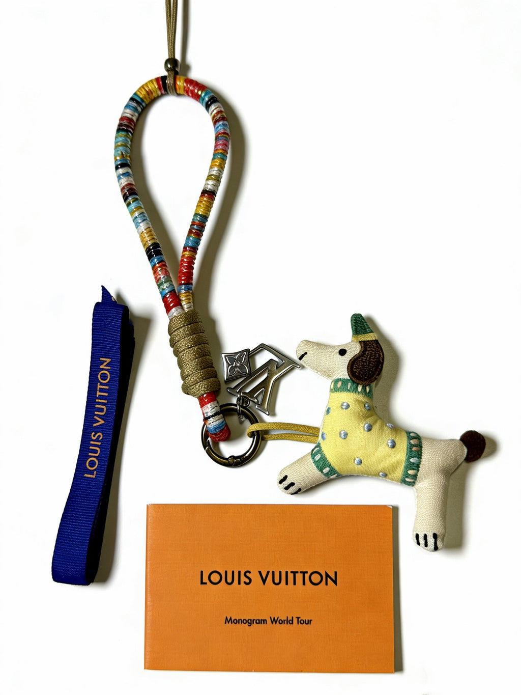 Louis Vuitton Green Horse Bag Charm with Multicolor Braided Strap - album image 4