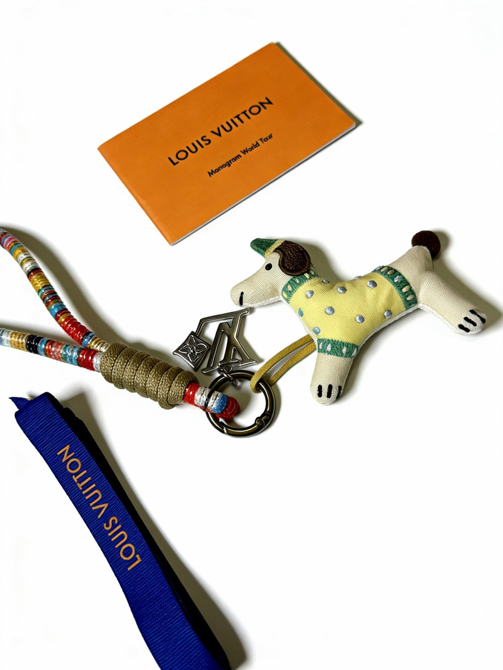 Louis Vuitton Green Horse Bag Charm with Multicolor Braided Strap - album image 7