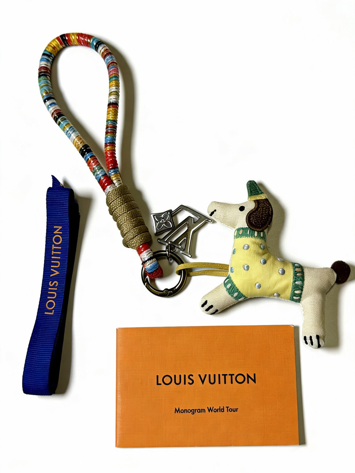 Louis Vuitton Green Horse Bag Charm with Multicolor Braided Strap - album image 2