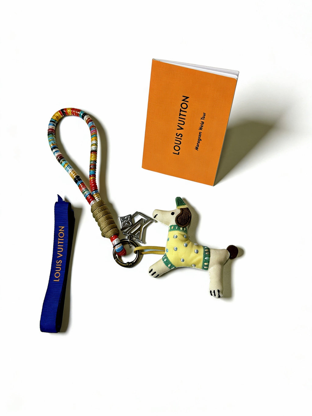 Louis Vuitton Green Horse Bag Charm with Multicolor Braided Strap - album image 6