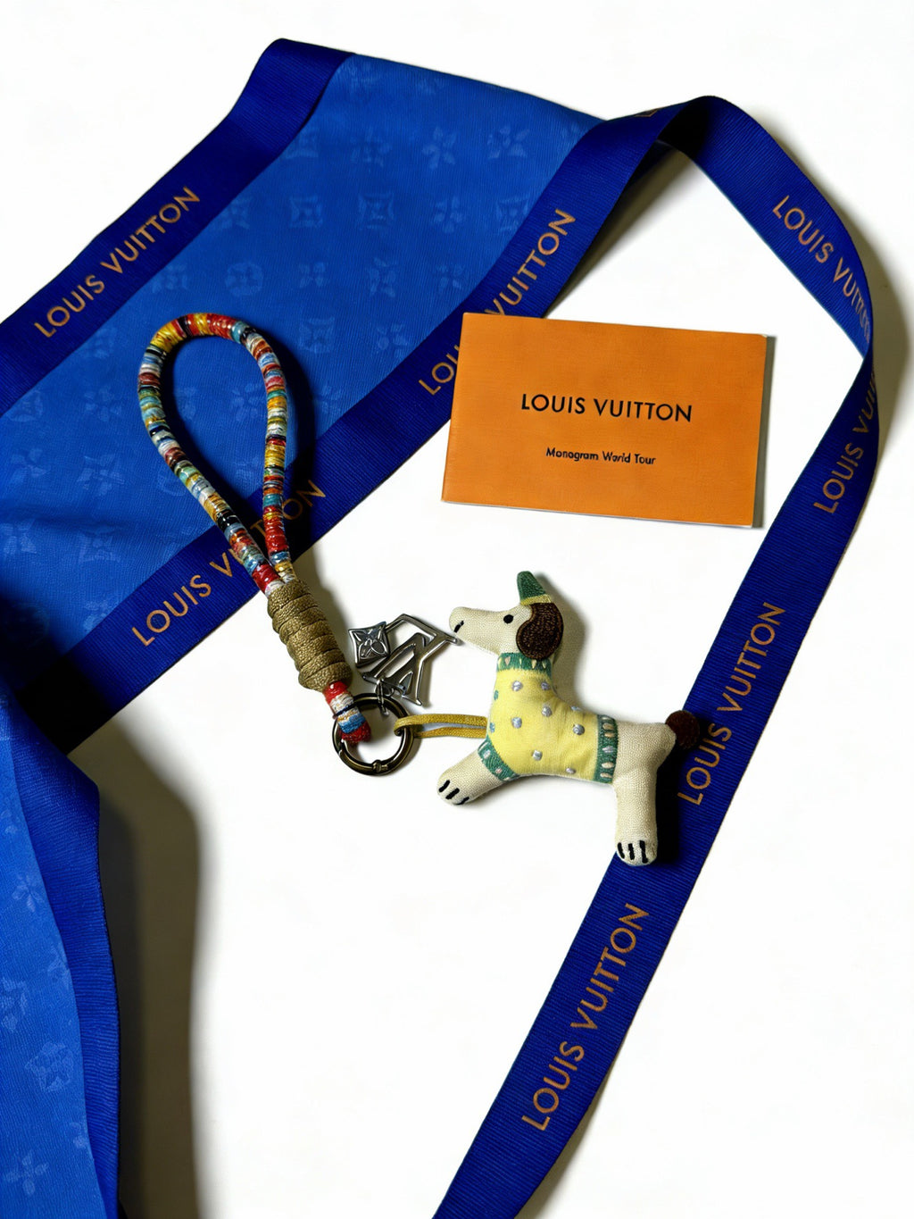 Louis Vuitton Green Horse Bag Charm with Multicolor Braided Strap - album image 5