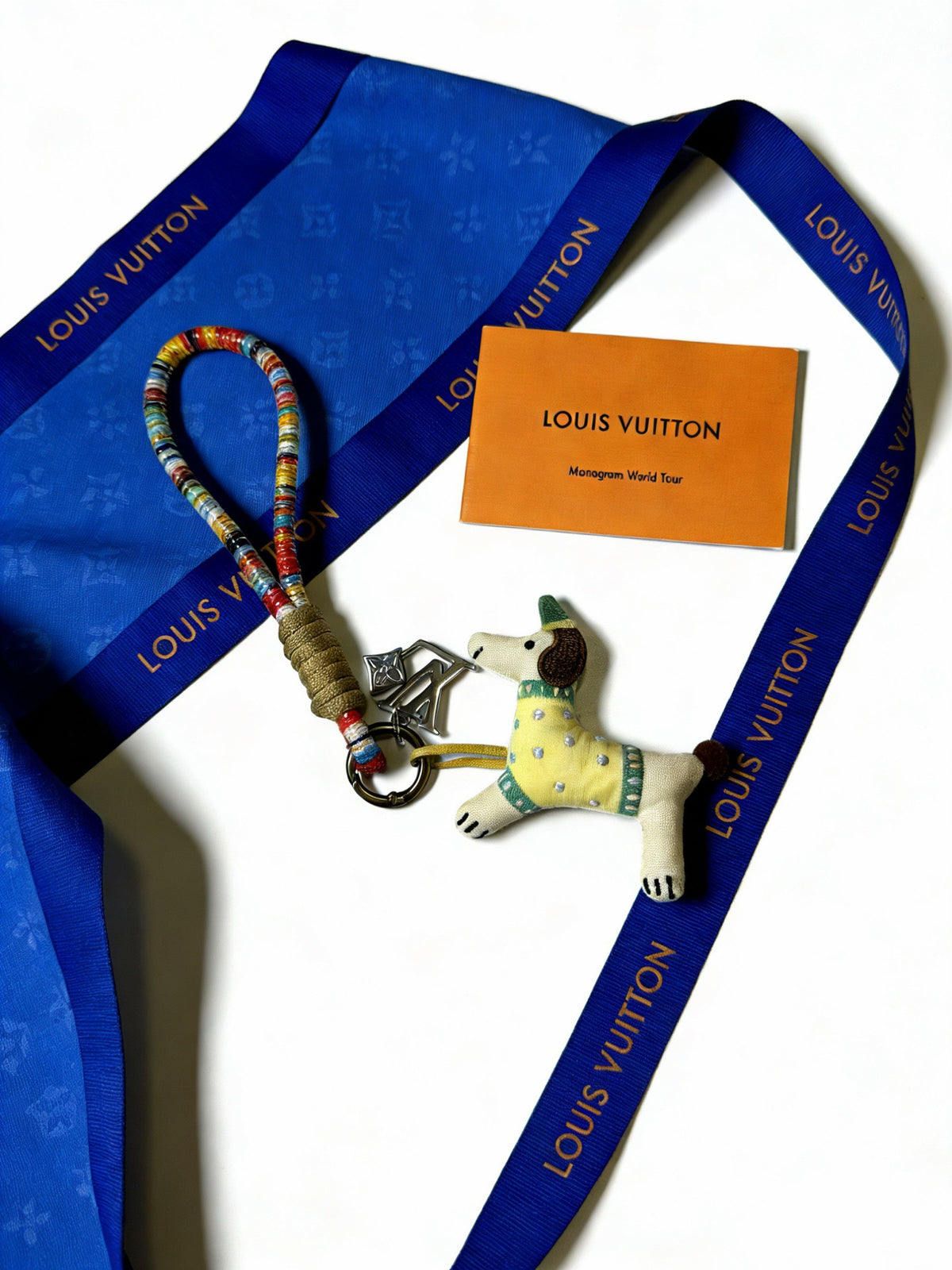 Louis Vuitton Green Horse Bag Charm with Multicolor Braided Strap - album image 5