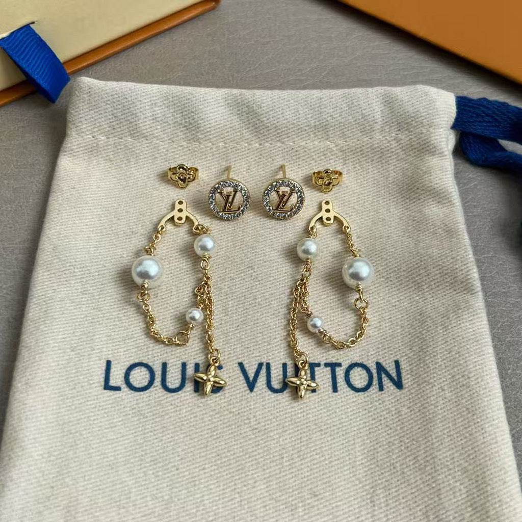 Louis Vuitton LV Letter Stud Earrings - album image 4