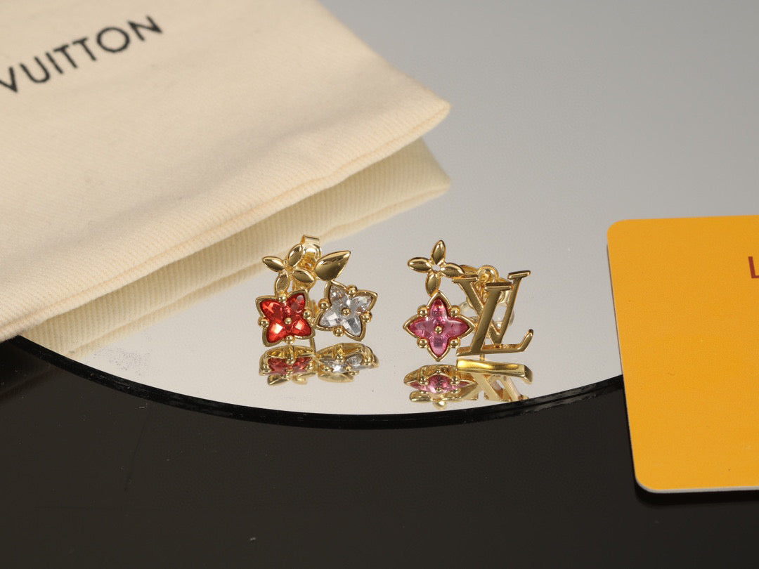 Louis Vuitton Multicolor LV Letter Crystal Accent Jewelry - Earrings or Necklace - album image 2