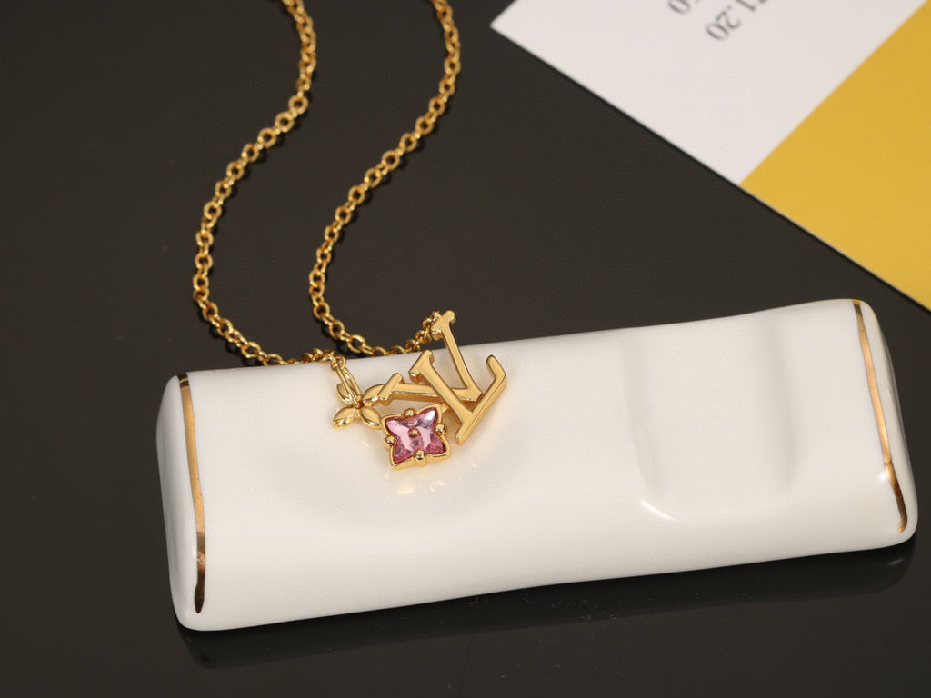 Louis Vuitton Multicolor LV Letter Crystal Accent Jewelry - Earrings or Necklace - album image 4