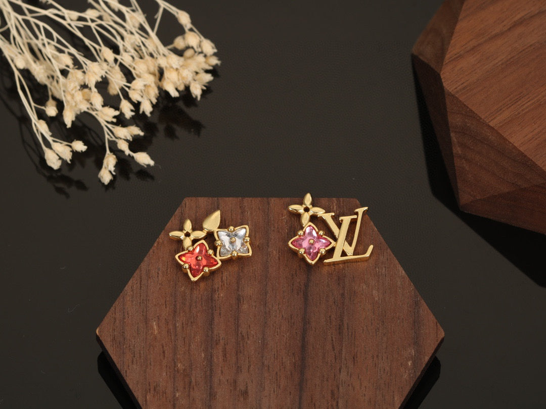 Louis Vuitton Multicolor LV Letter Crystal Accent Jewelry - Earrings or Necklace - album image 6