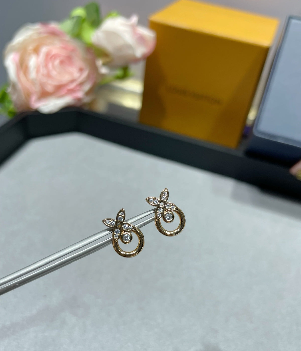 Louis Vuitton Gold-Tone Mini Monogram Stud Earrings - album image 6
