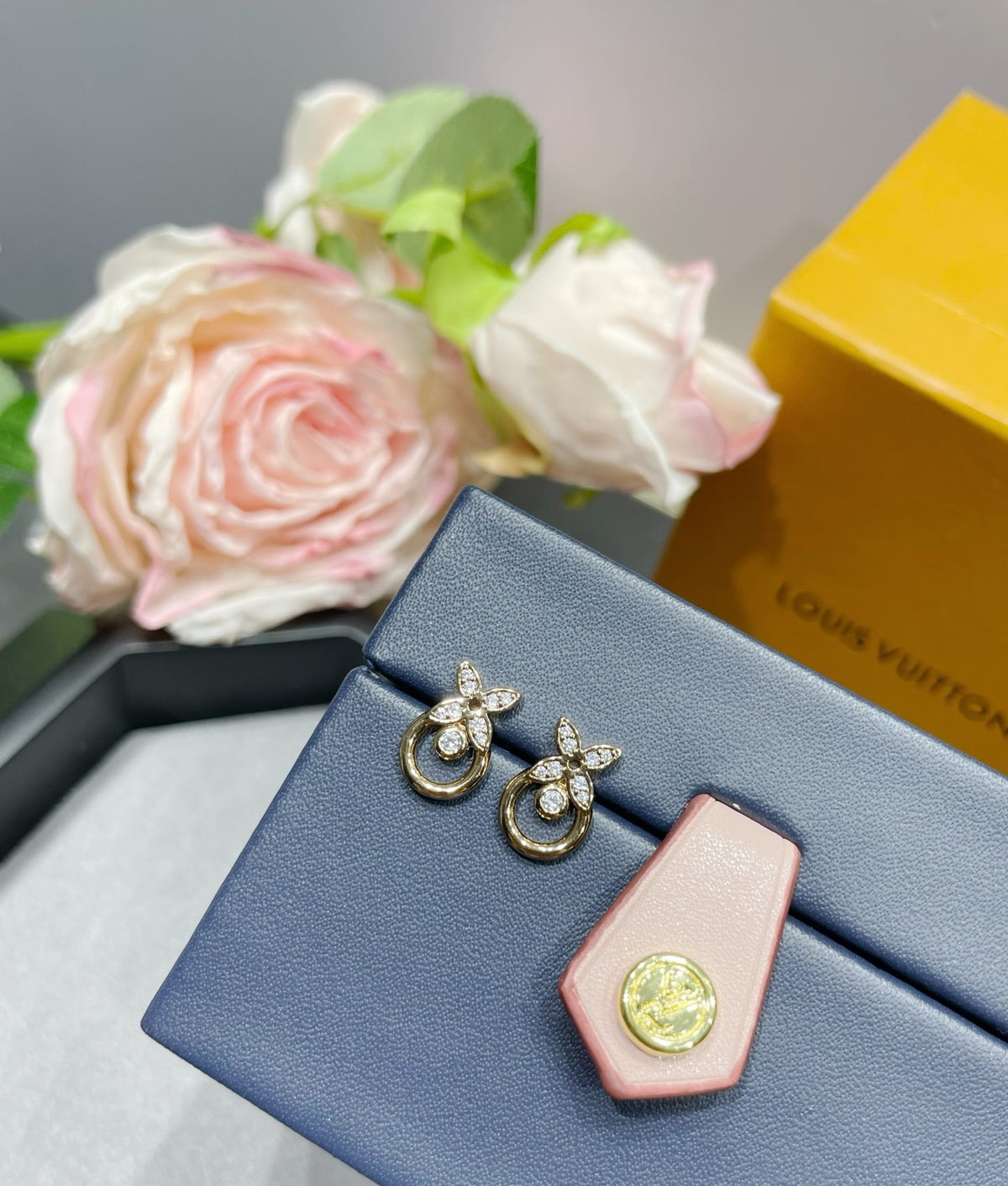 Louis Vuitton Gold-Tone Mini Monogram Stud Earrings - album image 3