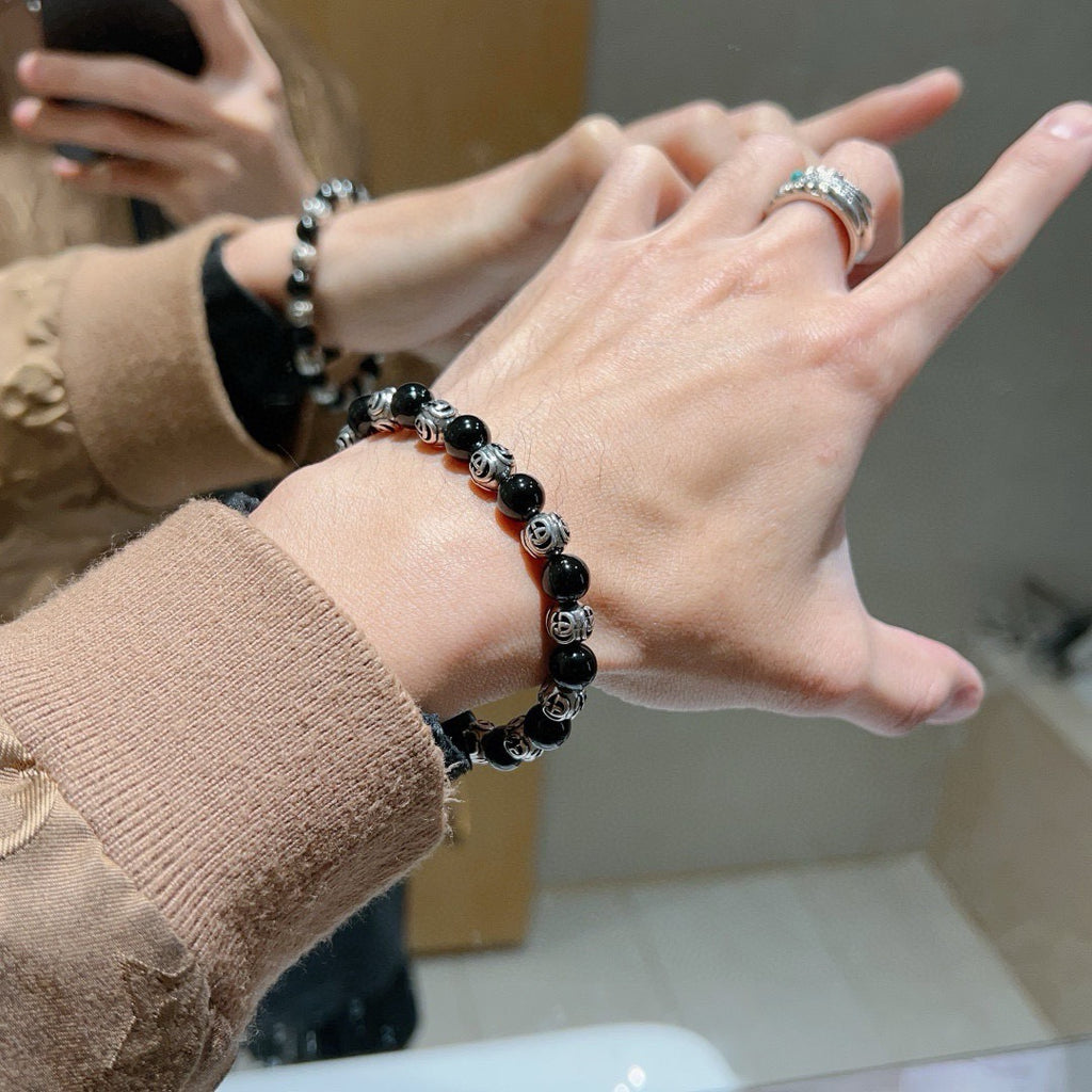Gucci Anger Forest Interlocking G Black Agate Agate Crystal Accent Antiqued Bracelet - album image 6