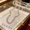 Gucci Anger Forest Interlocking G Antiqued Chain Necklace - album image 1