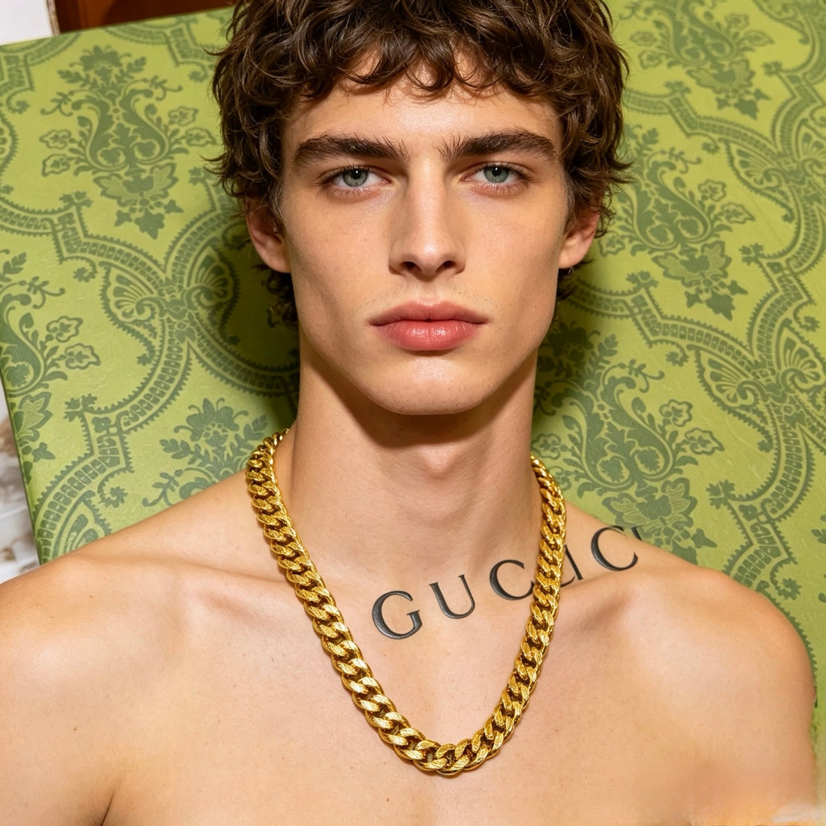 Gucci Anger Forest Interlocking G Antiqued Chain Necklace - album image 6