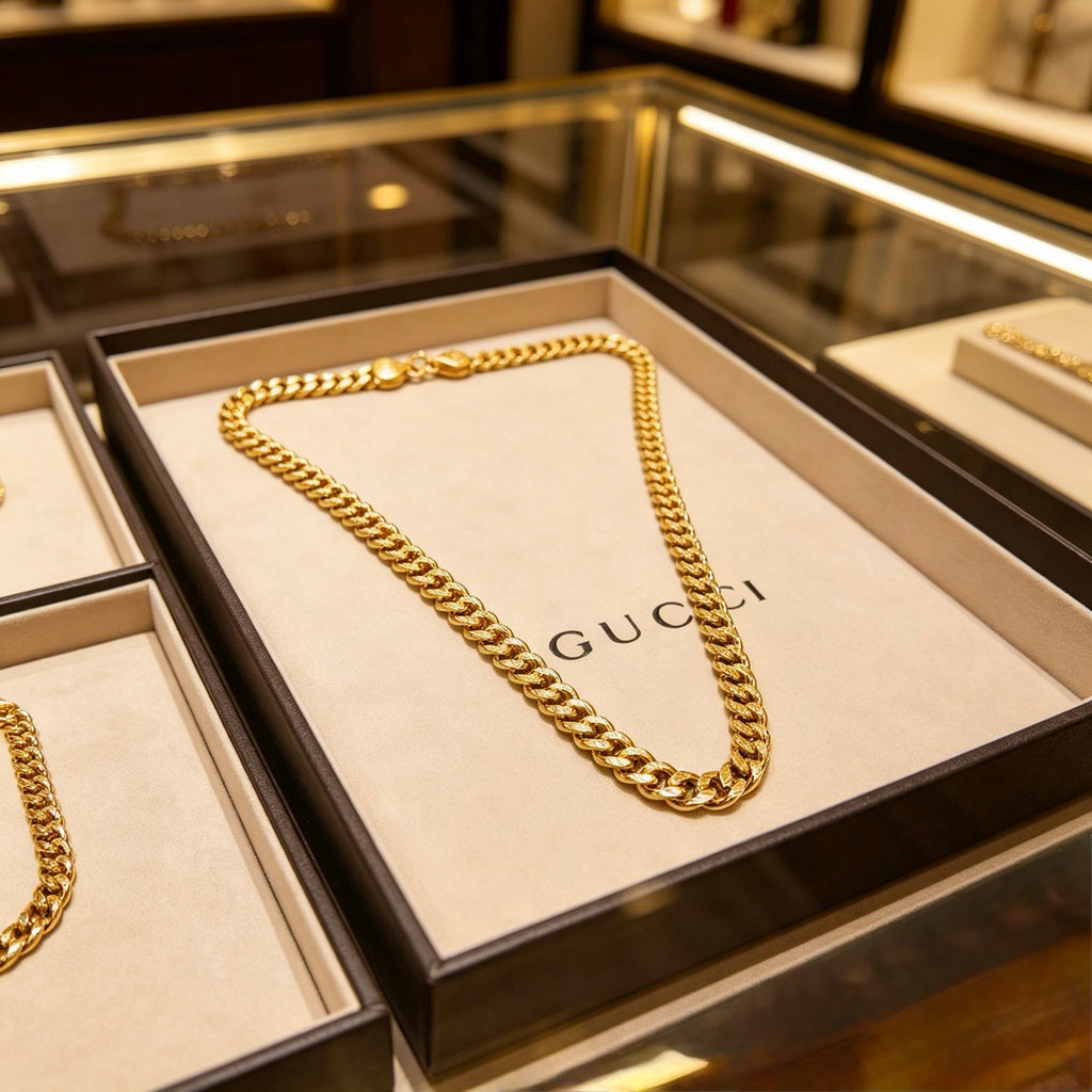 Gucci Anger Forest Interlocking G Antiqued Chain Necklace - album image 1