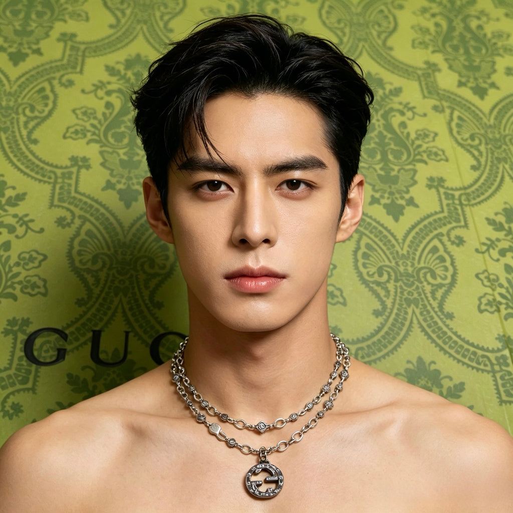 Gucci Anger Forest Interlocking G Antique Silver-Tone Silver-Tone Antiqued Chain Necklace - album image 9