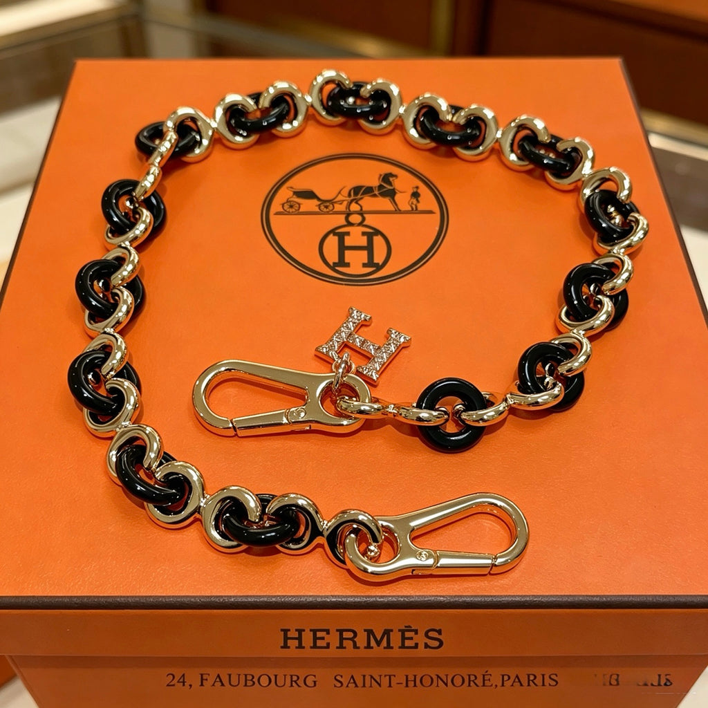 Hermès Black Anchor-Link Keychain - album image 1
