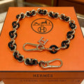 Hermès Black Anchor-Link Keychain - album image 1