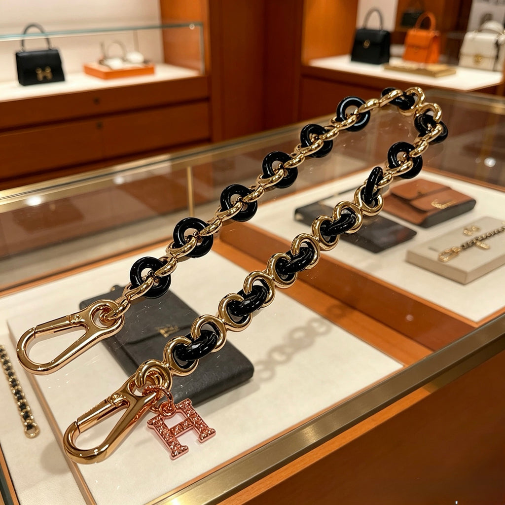 Hermès Black Anchor-Link Keychain - album image 5
