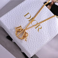 Dior Triangular Charm Letter Necklace - product image 1