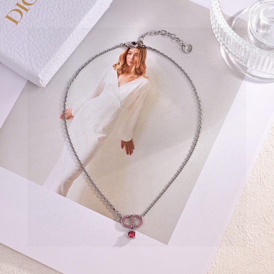 Dior Red Bead CD Pendant Necklace - product image 16
