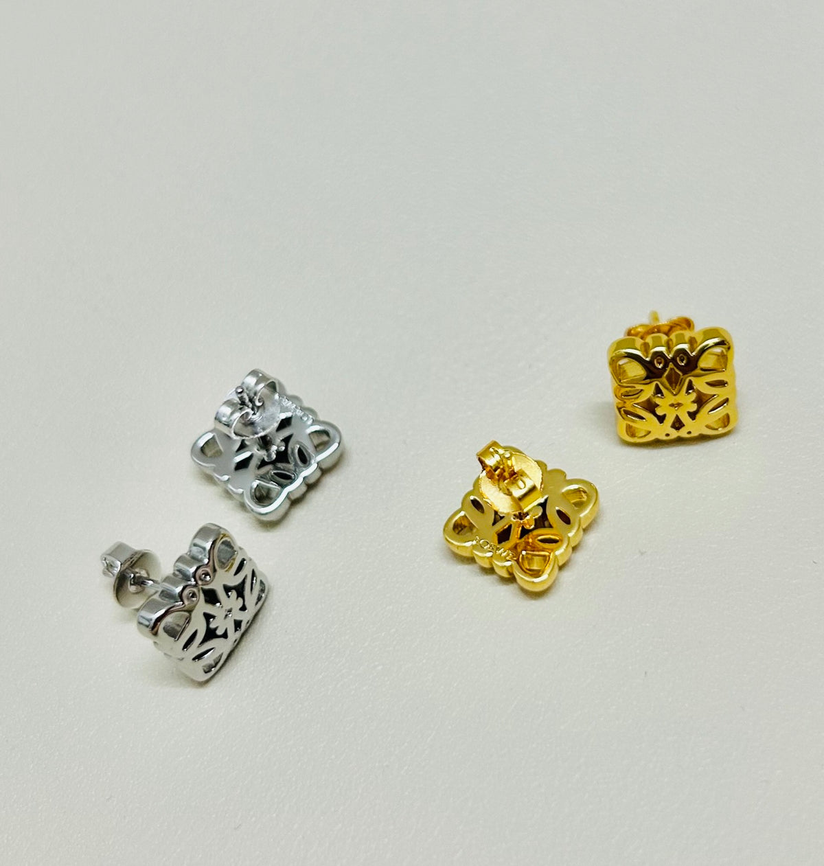 Loewe Gold-Tone Folded Anagram Stud Earrings - product image 3