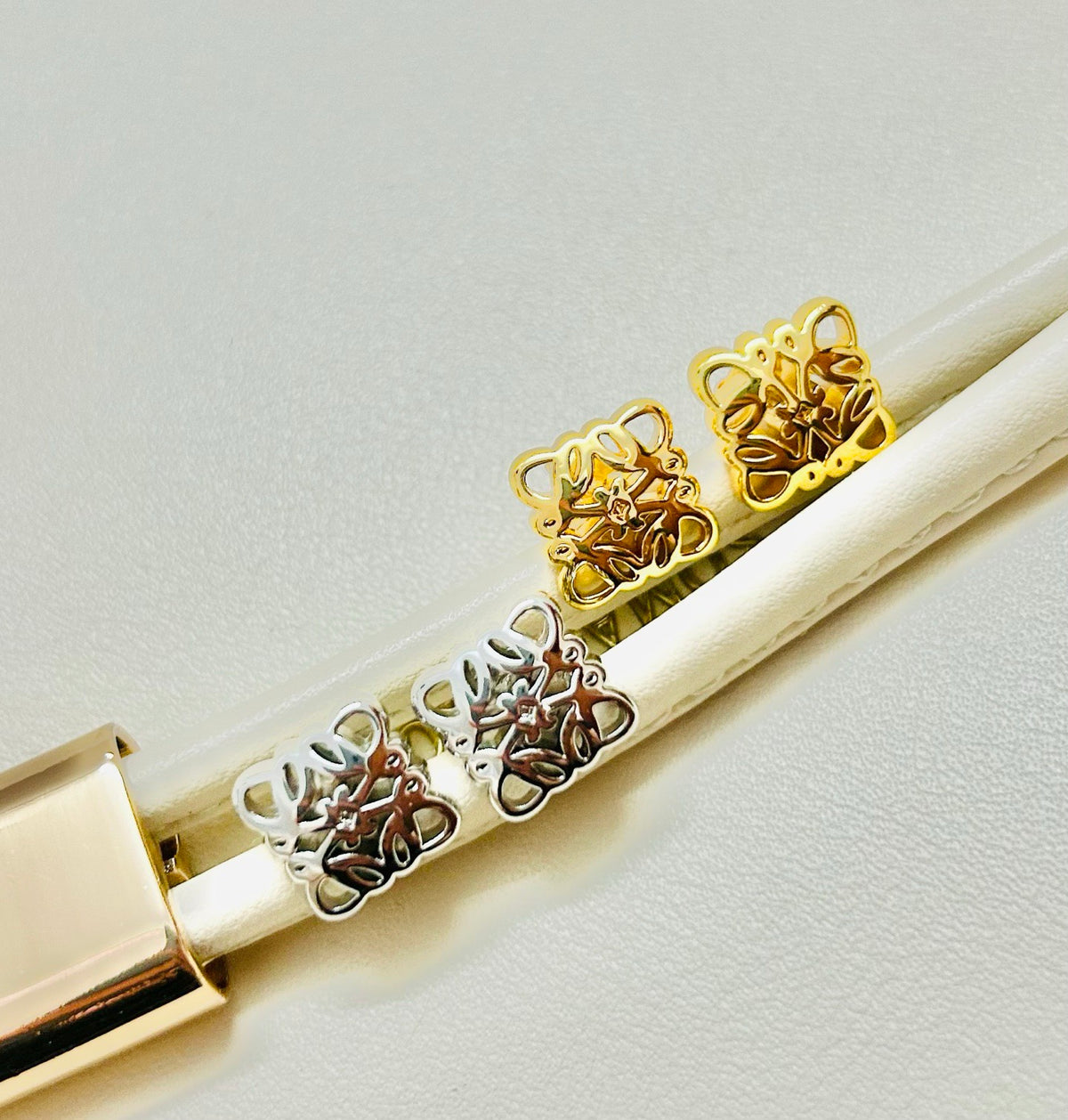 Loewe Gold-Tone Folded Anagram Stud Earrings - product image 5