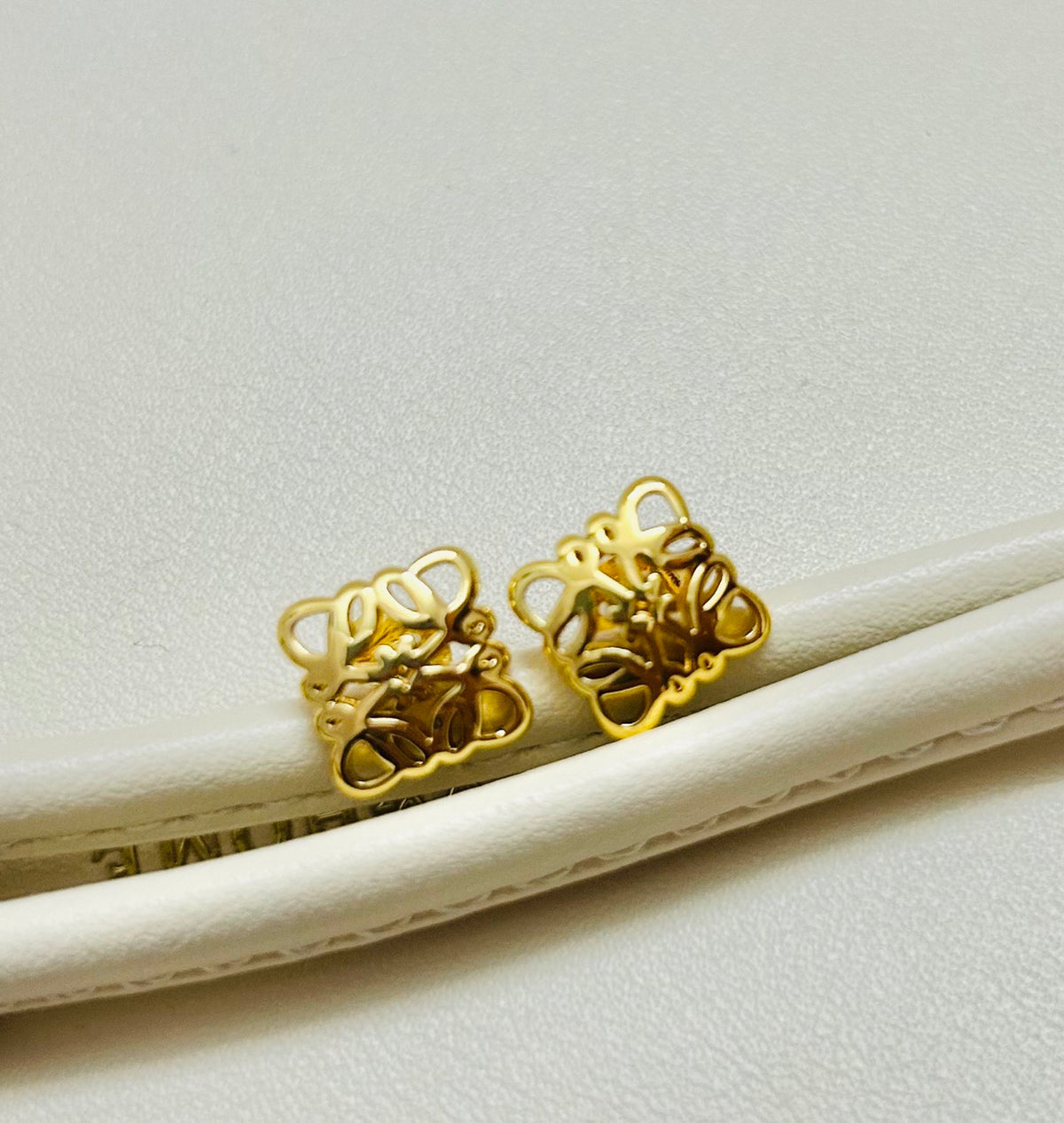 Loewe Gold-Tone Folded Anagram Stud Earrings - product image 4