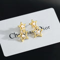 Dior Open Star Drop Earrings - product image 1