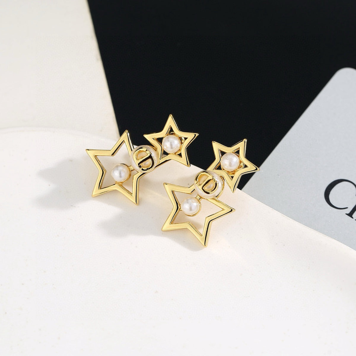 Dior Open Star Drop Earrings - product image 2